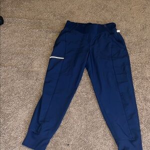 Navy Jogger scrubs with Reflective Detail